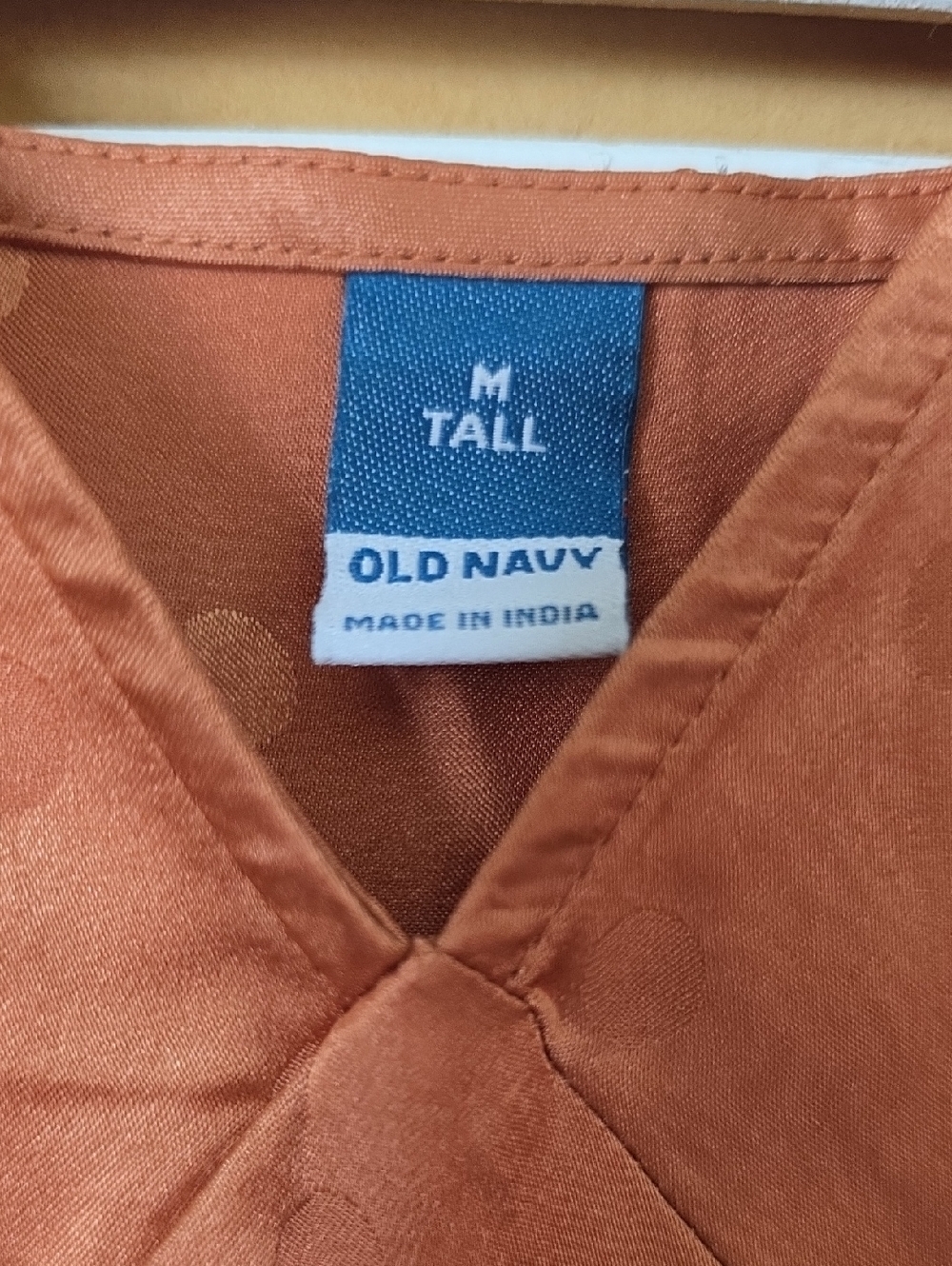 Old Navy Copper Brown Polka Dot Cami Med Tall - Picture 6 of 6